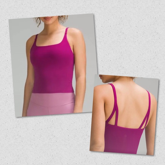 lululemon athletica Tops - LULULEMON Women’s Magenta Purple Strappy Nulu Tank Top Sz 6